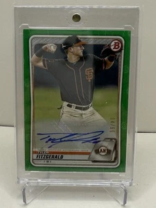 2020 Bowman - Prospects Autographs Tyler Fitzgerald #PA-TF Green /99 RC - Picture 1 of 2