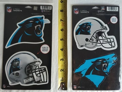 2 Packs of Carolina Panthers Magnets WinCraft - Image 1 of 2