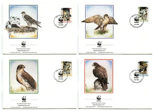 WWF G15 Iceland 4 FDC 1992 Birds Falcon - Picture 1 of 1