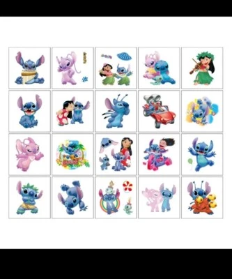 10 Disney Stitch Lilo Temporary Tattoo Children Kids Birthday Party Bag Filler
