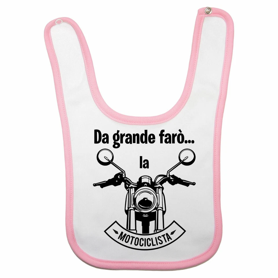Bavaglino neonata da grande farò la motociclista - Immagine 1 di 1