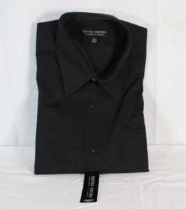 British Oxford Long Sleeve Dress Shirt Mens Classic Black CS-1S-148 17 32/33 NEW - Picture 1 of 4
