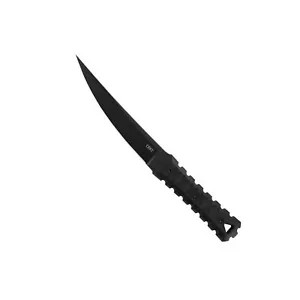 CRKT HZ6 Fixed Blade Knife with Sheath: SK-5 Plain Edge Black Coated Blade, G... - Picture 1 of 11