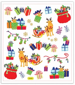 CHRISTMAS STICKERS 1 PC XMAS PRESENT GIFT NOVELTY COLLECT DECAL DECORATION - Picture 1 of 1
