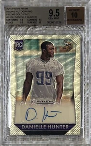 2015 Panini Prizm Gold Vinyl Auto /5 Danielle Hunter RC BGS 9,5/10 TRUE GEM PLUS - Bild 1 von 2