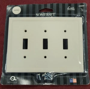 Cubierta de interruptor de luz nueva 3 velocidades Somerset # 296688 arena - Imagen 1 de 2
