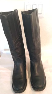 Herren Oak Tree Frontier Kollektion Schwarz Leder Cowboystiefel Größe 10 - Bild 1 von 10