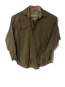 Vintage Bob Allen Burge 1809 Hunting Shirt Mesh Lined Khaki Outdoor XL - Picture 1 of 13