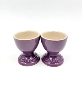 Le Creuset Egg Cups Purple Ultra Violet Set of 2 NEW - Picture 1 of 3