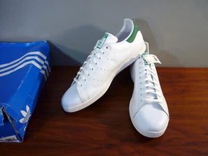 Adidas Originals Stan Smith Shoes Sneakers White Green M20324 Men's Size 21 - Picture 1 of 6