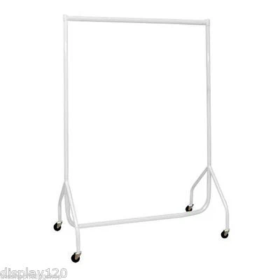 Super Resistente Metallo Bianco Vestiti Barra Conservazione Display – 2ft 3ft - Immagine 1 di 4