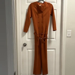 Vintage 70s jumper burnt orange color Chuck Howard boutique damage see DAMAGE - Picture 1 of 24