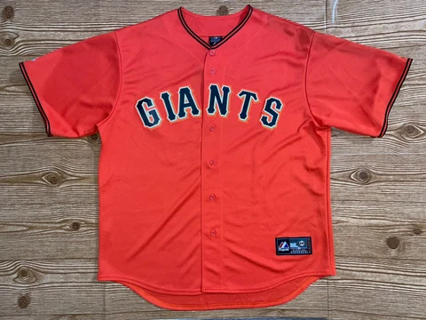 San Francisco Giants Tim Lincecum Mens Orange Majestic Stitched Jersey XL NWT Cover