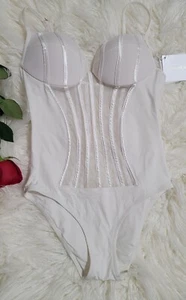 La perla White swimsuit one piece 44, US 8 - Slight Thread Unraveling On Strap - Picture 1 of 13
