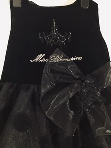 Blumarine Italian luxury designer dress 8 years black tulle diamante polka dot - Picture 1 of 4