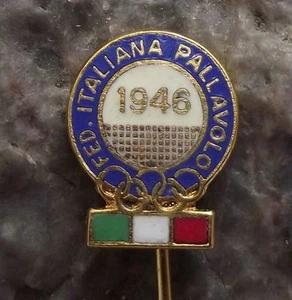 Federazione Italiana Pallavolo FIPAV Italy Olympic Games Volleyball Pin Badge - Picture 1 of 2