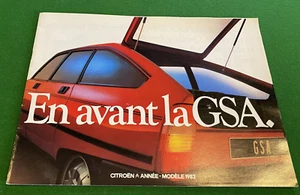 Notice  Commerciale CITROEN En Avant la GSA - Juillet 1982. - Picture 1 of 7