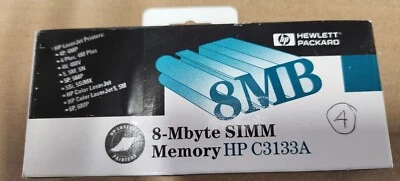 HP C3133A 8 Mbyte SIMM Memory for HP LaserJet Printers Genuine New/Open Box - Image 1 of 2