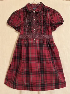 American Living Sz.6 Ruffled Plaid Girls Dress Country Christmas Holiday Preppy - Picture 1 of 9