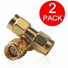2Pcs SMA Male to SMA Male Plug in series RF Coaxial Adapter Connector 201RCUS