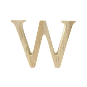 Pine Standing Wood Letter W, 2-inch, 3-count - Picture 1 of 1