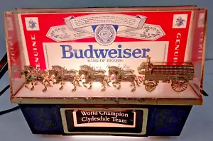 Vintage Budweiser King of Beers World Champion Clydesdale Team Light - Working - Bild 1 von 5