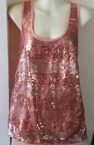 Ärmelloses KORALLENPAILLETTENTOP Calvin Klein S/M/L Vintage EUC für Damen - Bild 1 von 4