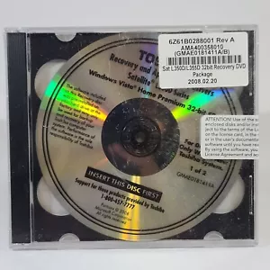 Toshiba Recovery and Applications/Drivers Disc Satellite L350D/L355D DVD 2008 - Picture 1 of 6