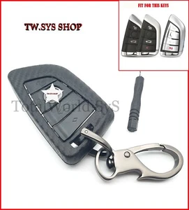 ABS Key Fob Case Cover para BMW X5, X6, F15, F40, 16,7, X ☆ Patrón de fibra de carbono ☆ - Imagen 1 de 8
