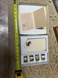 NEW Set 4 Moose Napkins Cloth Table Linens Embroidered Lodge Cabin Woods Decor - Picture 1 of 5