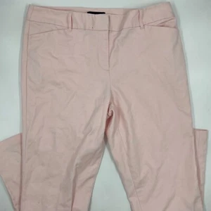 Liz Claiborne Womens Emma Dress Pants Size 10 Pink Cotton Straight Leg Flat - Picture 1 of 9