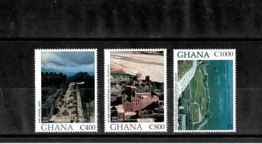 Ghana 1996 - UNESCO - Juego de 3 estampillas - Scott #1883-5 - MNH Foto 1 de 1