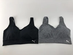 Puma 2er Pack Größe: MEDIUM Seamless Sport BH Performance Farbe: Schwarz und Grau - Bild 1 von 4