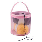 Knitting Mesh Yarn Case Storage Basket Bag Organizer Craft Tote Holder Pink