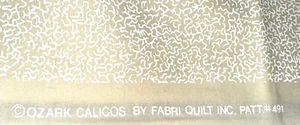 Ozark Calicos Fabri Quilt Cotton Cream Coral Pattern Ditzy Fabric BT Half Y W10 - Picture 1 of 4