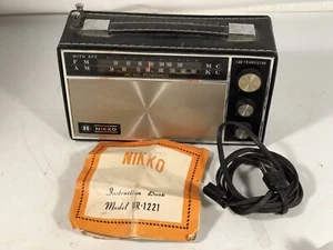 Nikko Model NR-1221 Vintage 12 Transistor AM FM Rado For Parts Restoration Japan - Picture 1 of 12