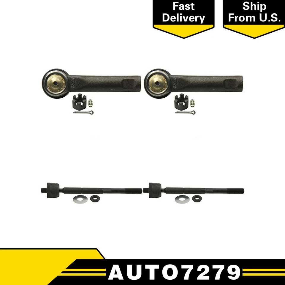 Extremos de varilla de dirección interior y exterior 4 piezas para Toyota Tacoma 2005-2014 (tracción trasera) Foto 1 de 4