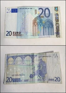 2002 European Union €20 EURO Note Paper Circulated U37599296324 - Picture 1 of 3