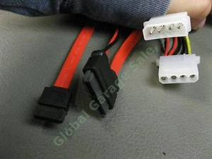 LOTE de 10 cables convertidores de datos y alimentación SATA Slimline bloqueo Molex hembra a macho - Imagen 1 de 3