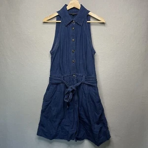 Banana Republic 6 Linen Cotton Blend Button Front Camp Romper - Picture 1 of 9