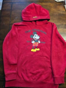 VANS X MICKEY MOUSE CLASSIC HOODED RED SWEATSHIRT DISNEY HOODIE - Picture 1 of 6