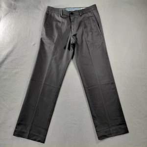 Pantaloni Haggar Premium No Iron Khaki Straight Fit Grigio Uomo Taglia Effettiva 32x28 - Foto 1 di 6