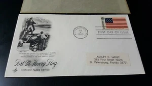 First Day of Issue 1968 Fort McHenry Flag 6 Cent Stamp on Art Craft Envelope - Picture 1 of 5