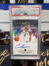 2021-22 Origins #RACAM Cameron Cam Thomas On Card Rookie Auto PSA 8 POP 2, NH