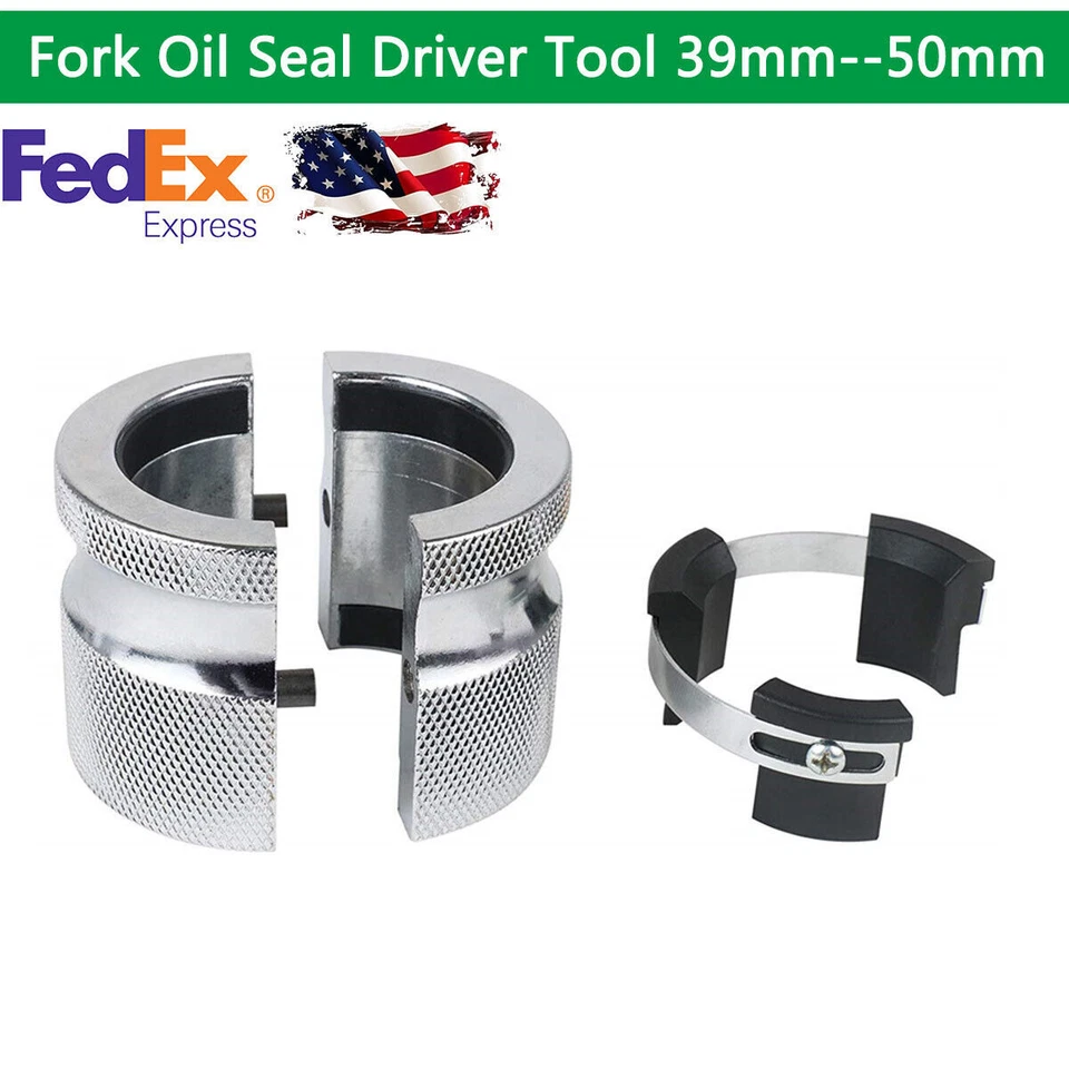 Fork Oil Seal Driver Tool 39mm-50mm Adjustable Universal Motorcycle Carbon Steel Foto 1 de 4
