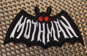 Mothman Monster Embroidered Patch Iron-On Sew-On US Ship Horror Monster Folklore - Picture 1 of 4