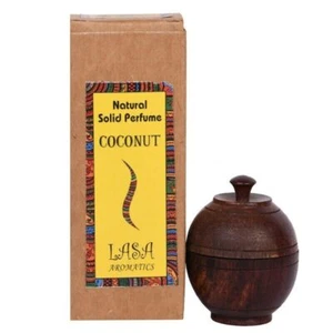 Vaso di legno profumo solido naturale Lasa Aromatics profumo di cocco fragranza lunga durata 6 g