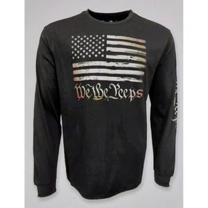 NWT Men's "WE THE PEEPS" Buckhorn River Longsleeve Black Tee Size 2XL - Picture 1 of 6