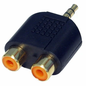 Conector estéreo de 3,5 mm a 2 x enchufes RCA/Phono - Convertidor de audio izquierdo y derecho - Imagen 1 de 1