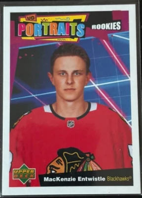 Mackenzie Entwistle 2020-21 Insert Upper Deck UD Portraits Rookie3 #P-63 Chicago - Image 1 of 2
